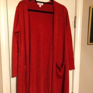 LuLaRoe SOLID RED Sarah size M